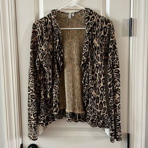 Leopard‎ print cardigan
